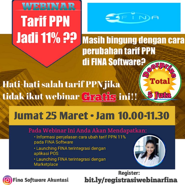 Webinar Cara Merubah Rate PPN menjadi 11% pada FINA Software
