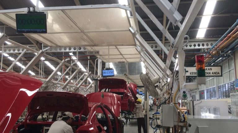 Takt time & Andon system di BMW menggunakan Biz-A MES