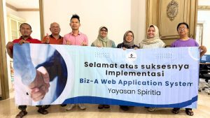 Foto Berita acara serah terima Biz-A di Yayasan Spiritia