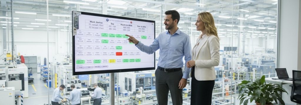 Illustration: Biz-A MES Dashboard in action