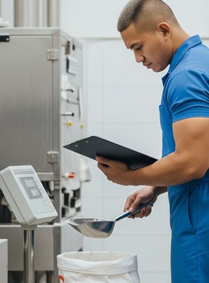 Timbang bahan manual